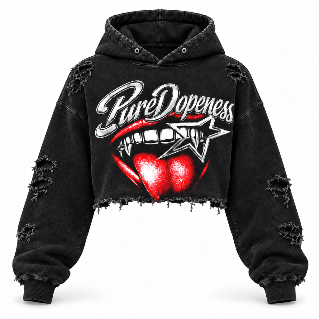 Rockstar Cropped Hoodie