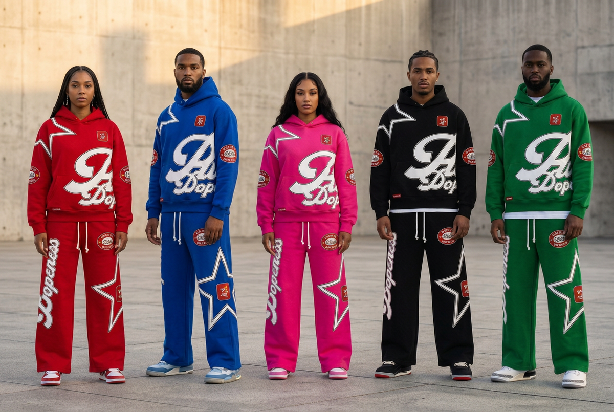 Pure Dopeness group photo with the five models closer together